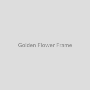 Golden Decorative Flower Frame PNG
