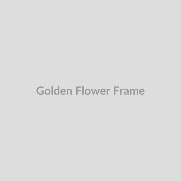 Golden Decorative Flower Frame PNG