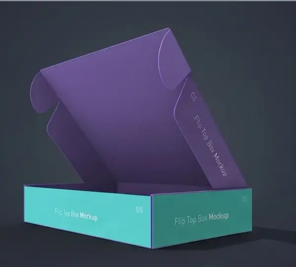 Flip Top Box Mockup