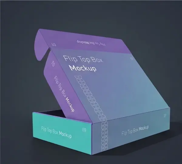Flip Top Box Mockup