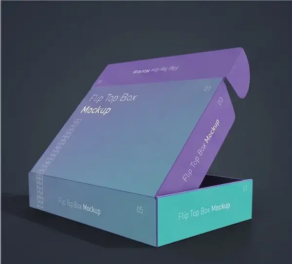 Flip Top Box Mockup