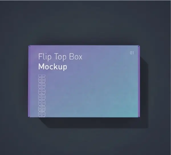 Flip Top Box Mockup