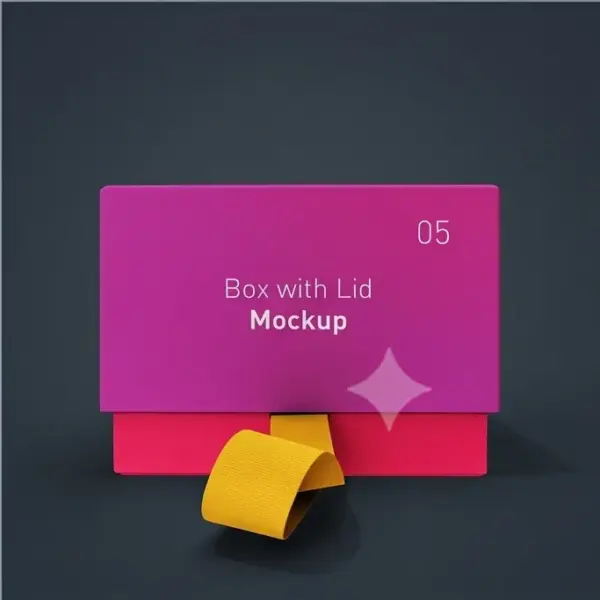 Box with Lid Mock up
