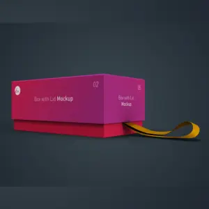 mocklide3 Box with Lid Mock up
